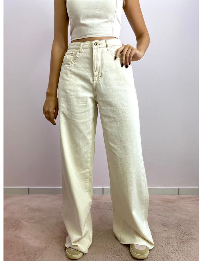 CALÇA JEANS WIDE LEG CRU - MOOD STORE