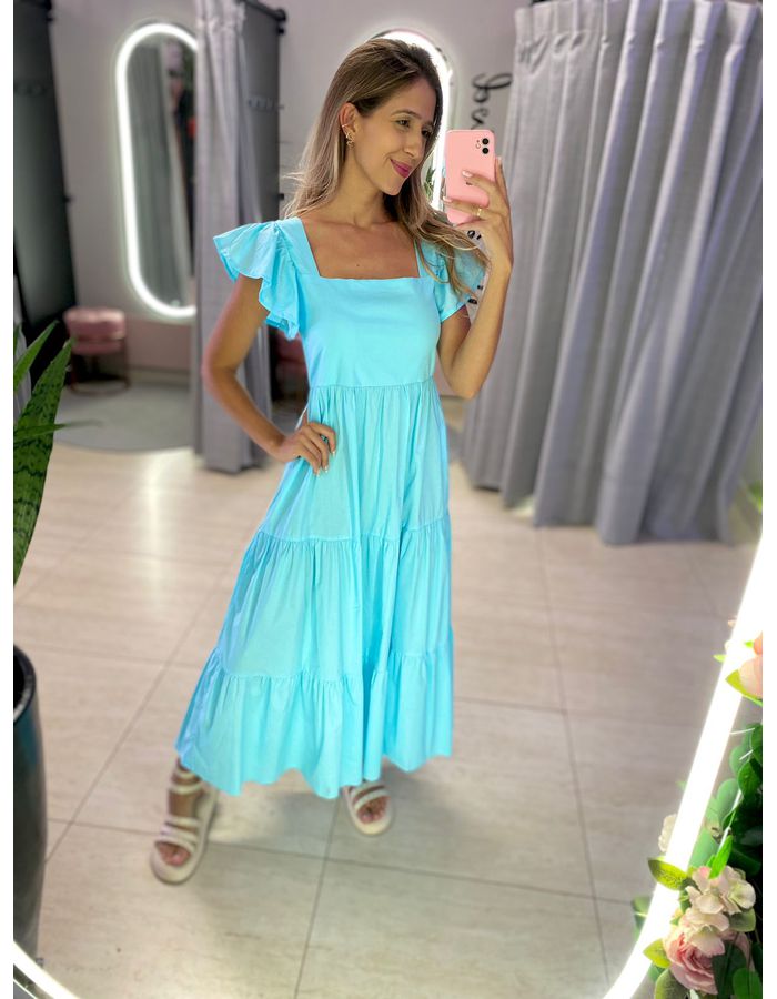 VESTIDO TRICOLINE BABADOS... - MOOD STORE