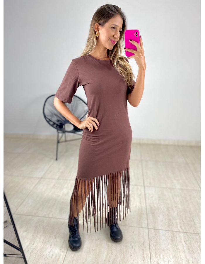VESTIDO ALGODÃO FRANJAS M... - MOOD STORE