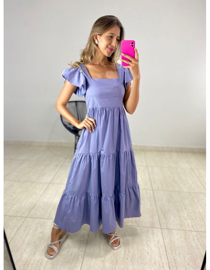 VESTIDO TRICOLINE BABADOS... - MOOD STORE