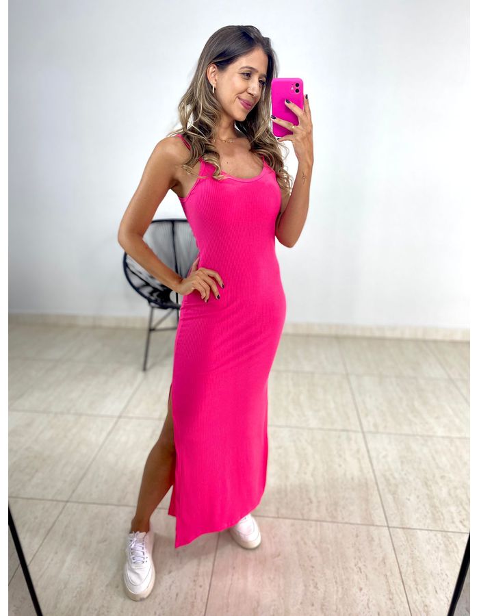 VESTIDO LONGO CANELADO AL... - MOOD STORE