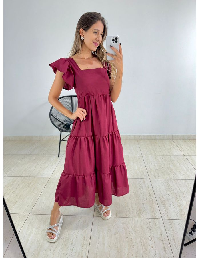 VESTIDO TRICOLINE BABADOS... - MOOD STORE
