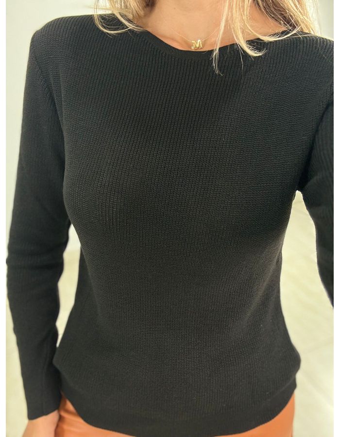 TRICOT BÁSICO PRETO - MOOD STORE