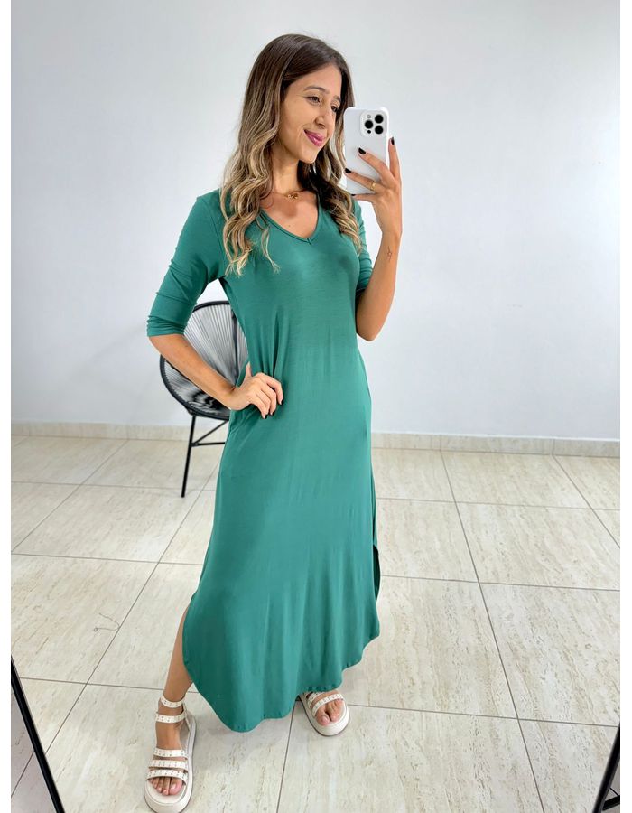 VESTIDO MIDI MALHA MANGA ... - MOOD STORE