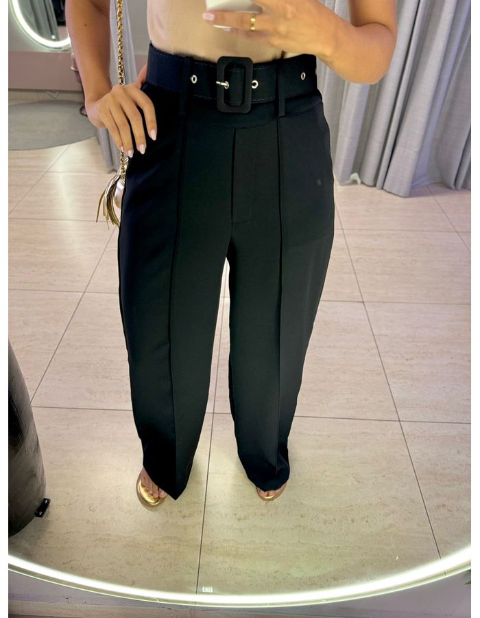CALÇA PANTALONA CINTO PRE... - MOOD STORE