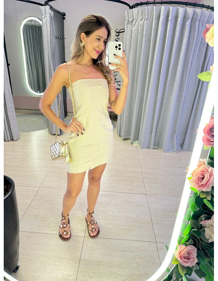 VESTIDO JEANS LAURA NUDE - MOOD STORE
