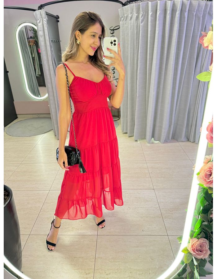 VESTIDO MIDI MIRIAN VERME... - MOOD STORE