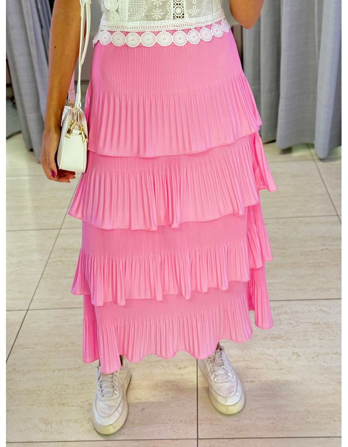 SAIA MIDI BABADOS ROSA - MOOD STORE