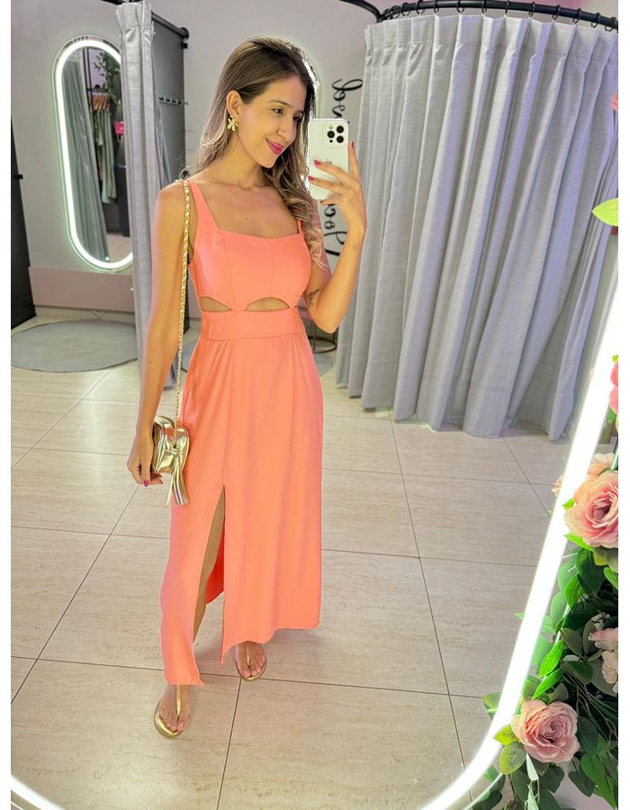 VESTIDO MIDI PAOLA SALMÃO - MOOD STORE