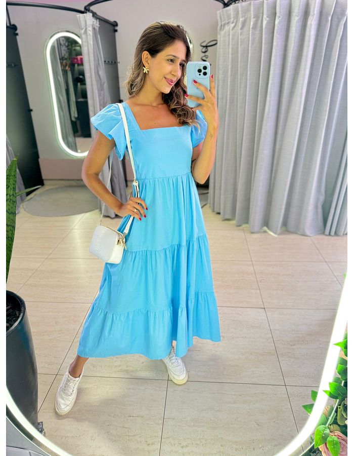 VESTIDO TRICOLINE BABADOS... - MOOD STORE