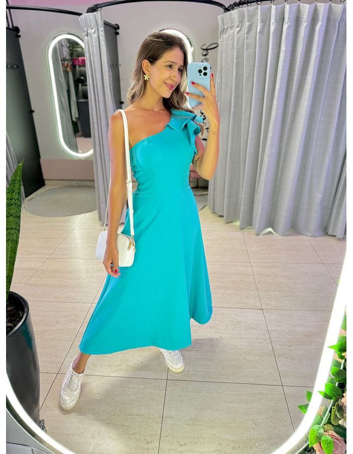 VESTIDO MIDI BELA AZUL TU... - MOOD STORE