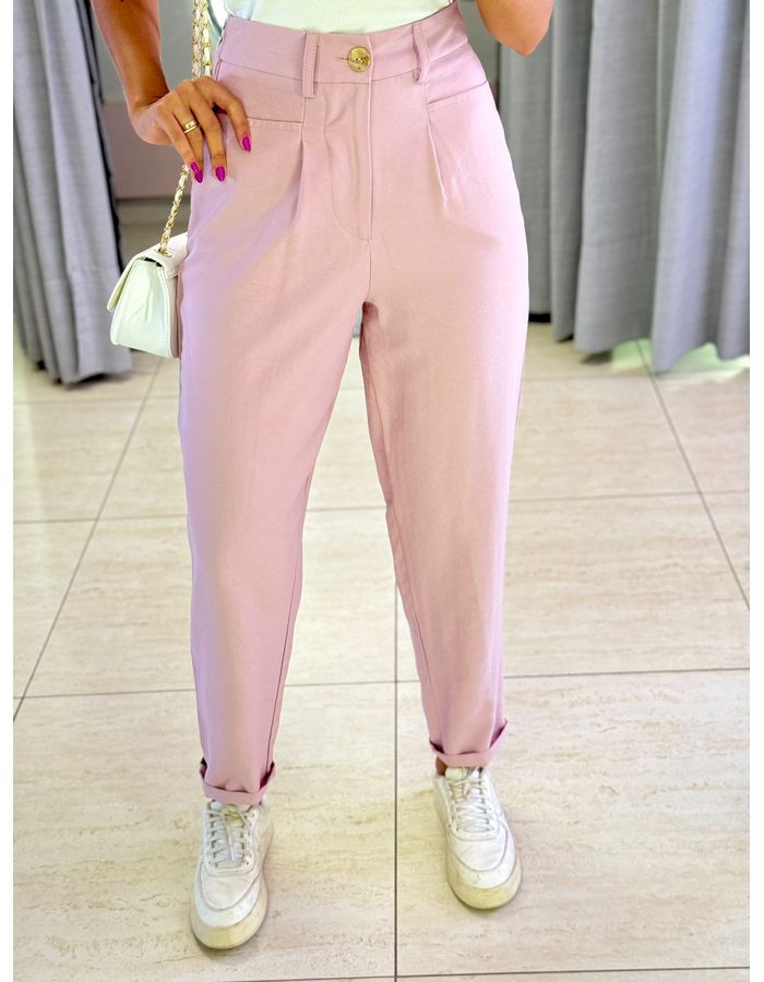 CALÇA BOLSO FRONTAL ROSE - MOOD STORE