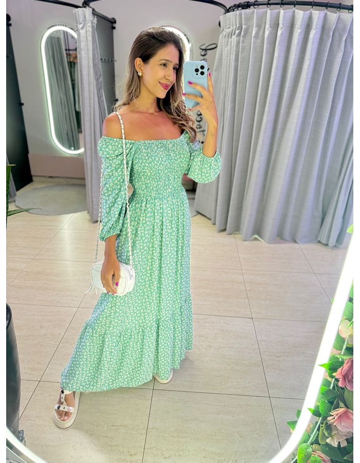 VESTIDO MIDI FERNANDA AZU... - MOOD STORE