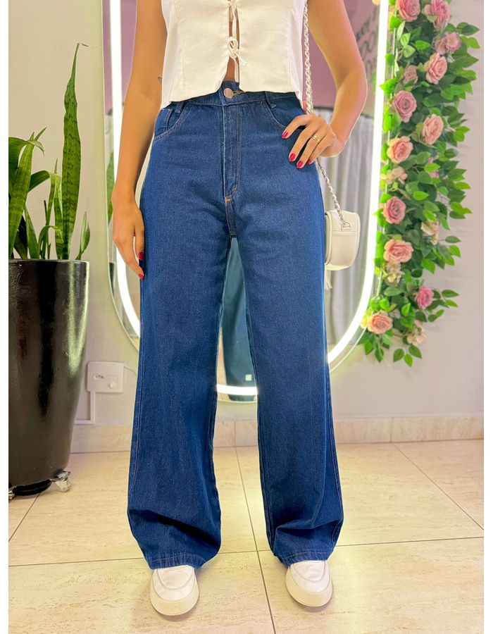 WIDE LEG ELSA JEANS ESCUR - MOOD STORE