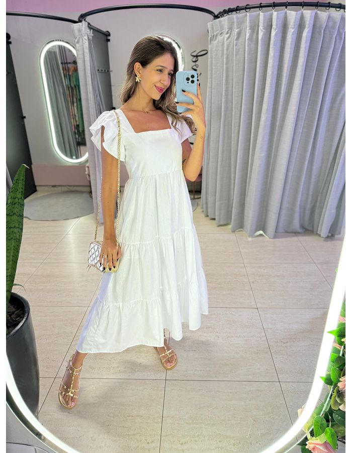 VESTIDO TRICOLINE BABADOS... - MOOD STORE