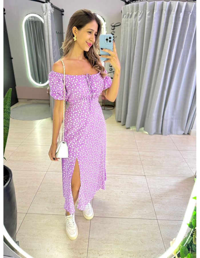 VESTIDO MIDI VIOLETA LAVA... - MOOD STORE