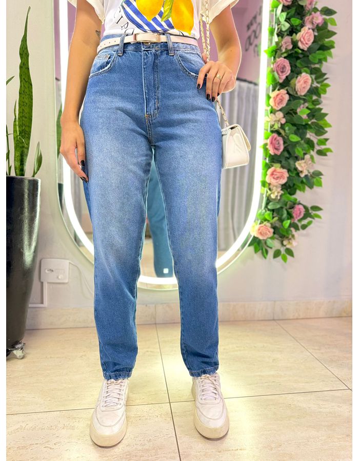 CALÇA MOM BARRA JEANS - MOOD STORE