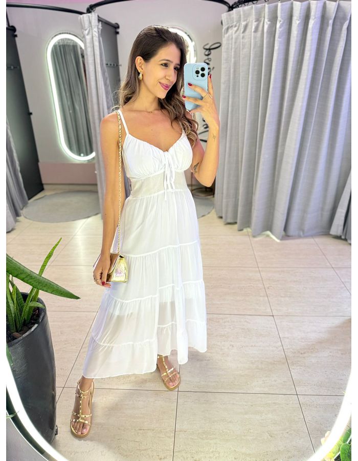 VESTIDO MIDI MIRELA OFF - MOOD STORE