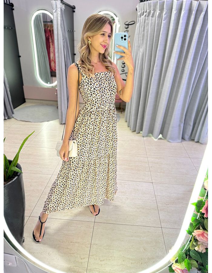 VESTIDO MIDI KATIA OFF FL... - MOOD STORE