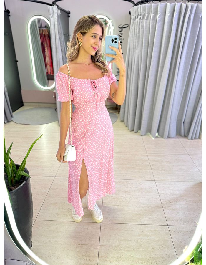 VESTIDO MIDI VIOLETA ROSA... - MOOD STORE