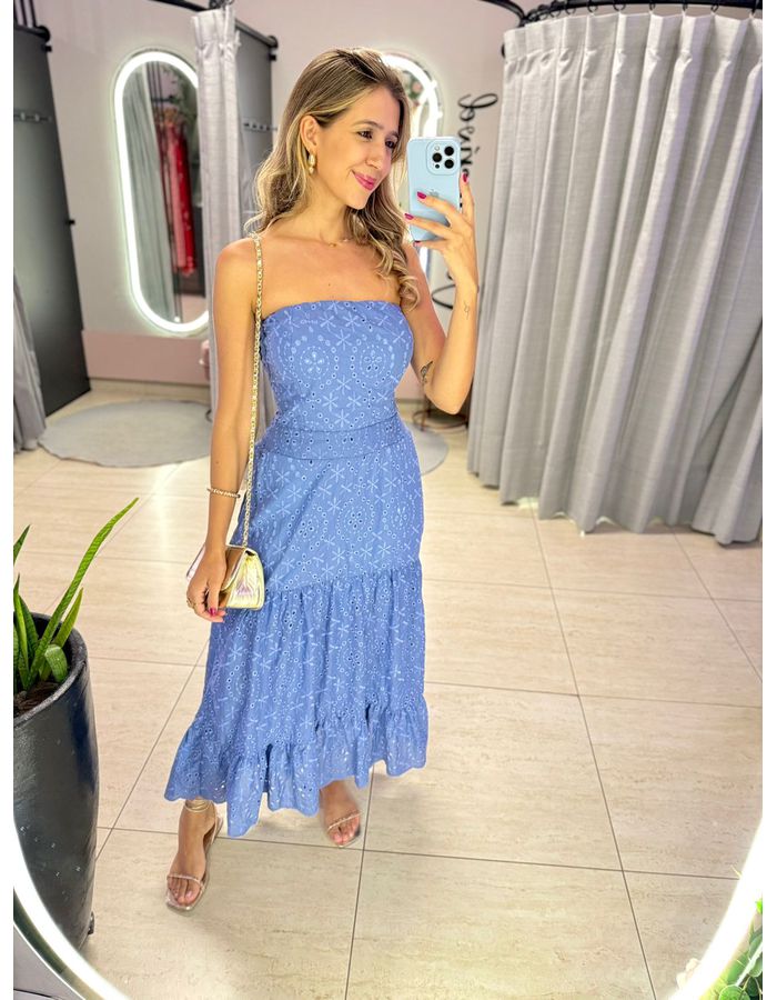 VESTIDO GIOVANA AZUL - MOOD STORE