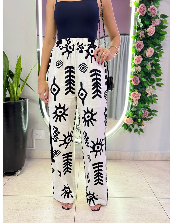 CALÇA DUBAI OFF/PRETO - MOOD STORE