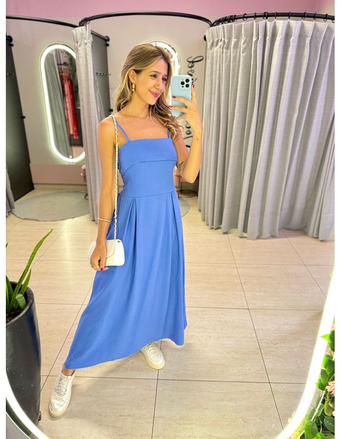VESTIDO MIDI PATRICIA AZU... - MOOD STORE