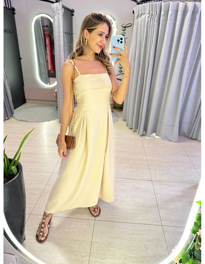 VESTIDO MIDI PATRICIA NUD - MOOD STORE