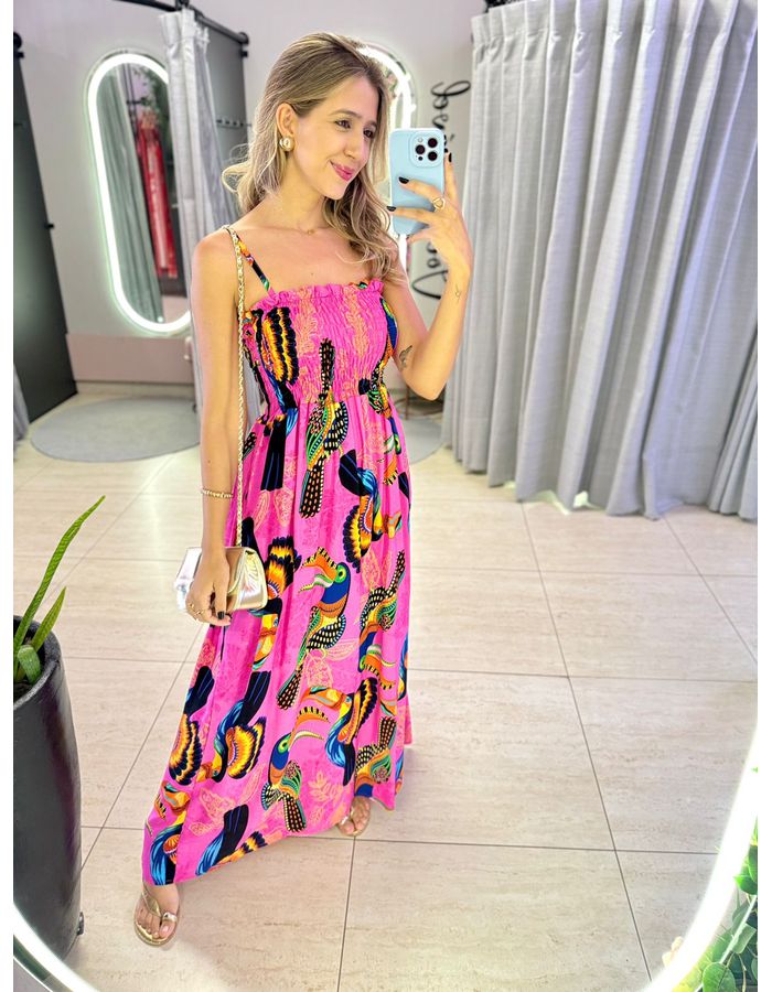 VESTIDO LONGUETE CLOE PIN - MOOD STORE