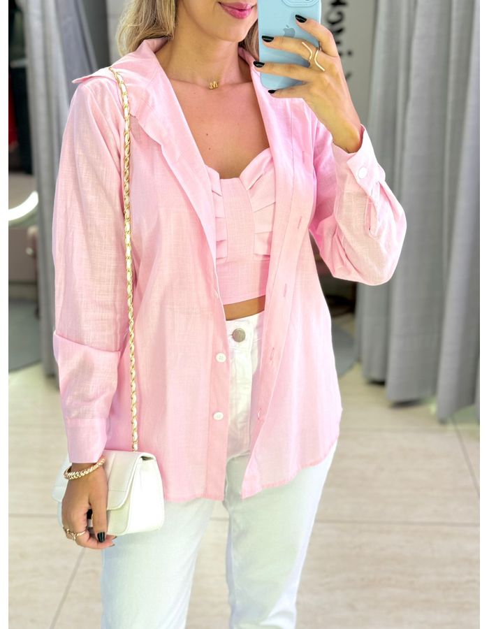 CONJUNTO CAMISA CROPPED R... - MOOD STORE