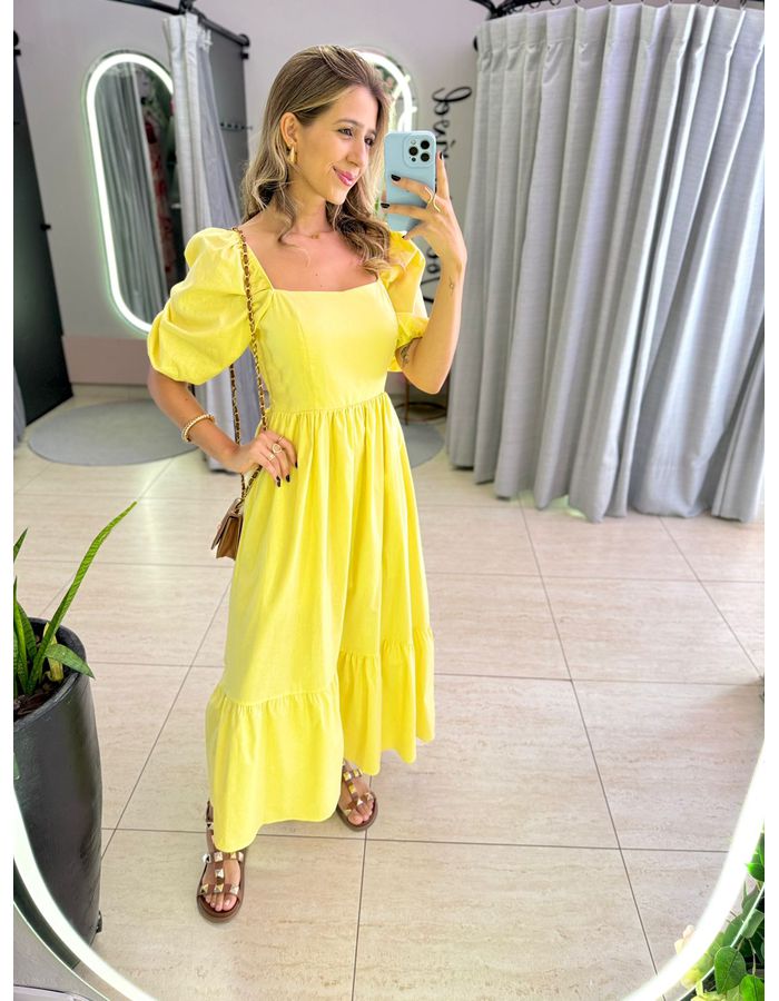 VESTIDO BIANCA AMARELO - MOOD STORE