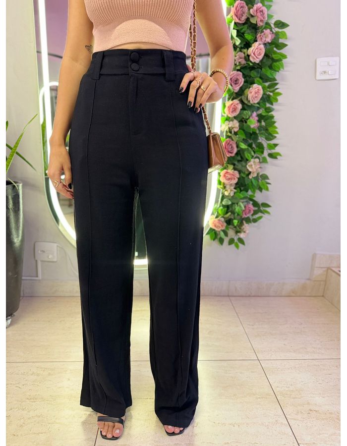 CALÇA LINHO STE PRETO - MOOD STORE