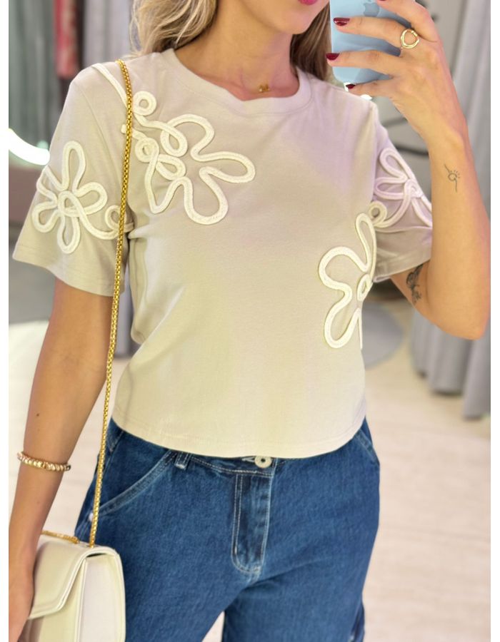 BLUSA LAURA AREIA - MOOD STORE