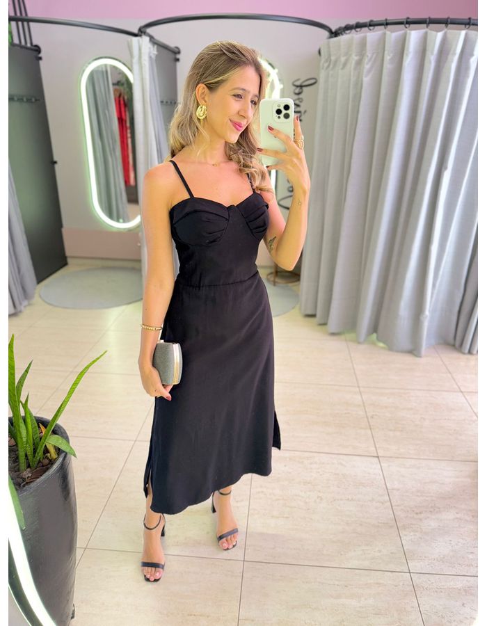 VESTIDO EDUARDA PRETO - MOOD STORE