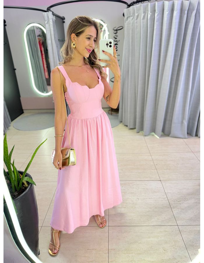 VESTIDO CAMILA ROSA - MOOD STORE