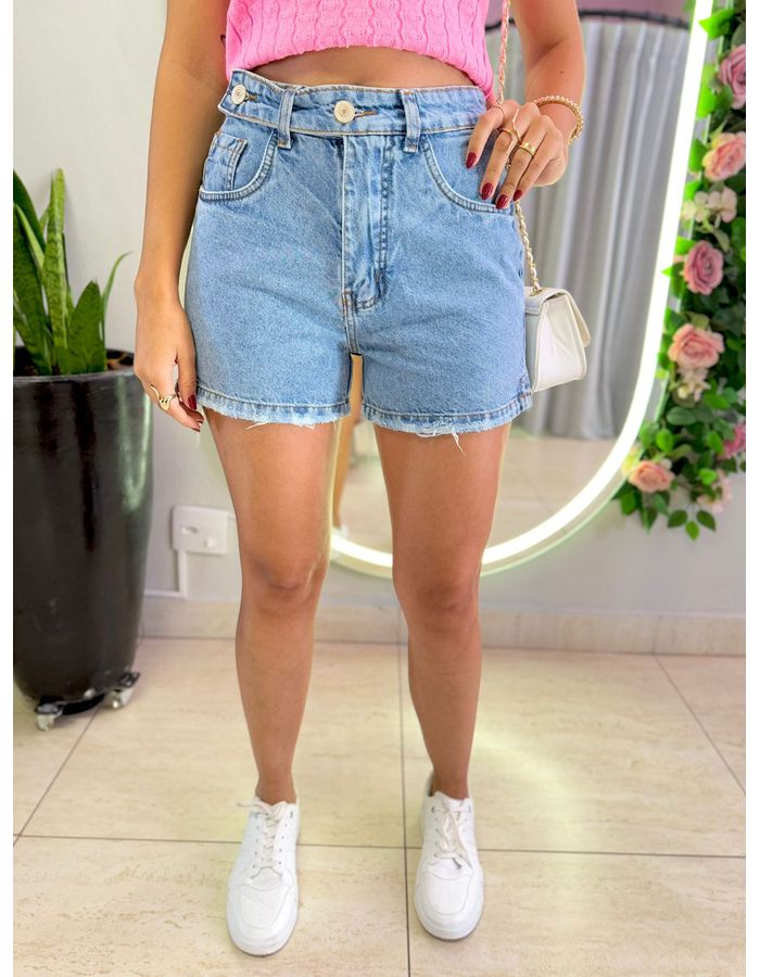 SHORT BOTÕES LATERAL JEAN... - MOOD STORE