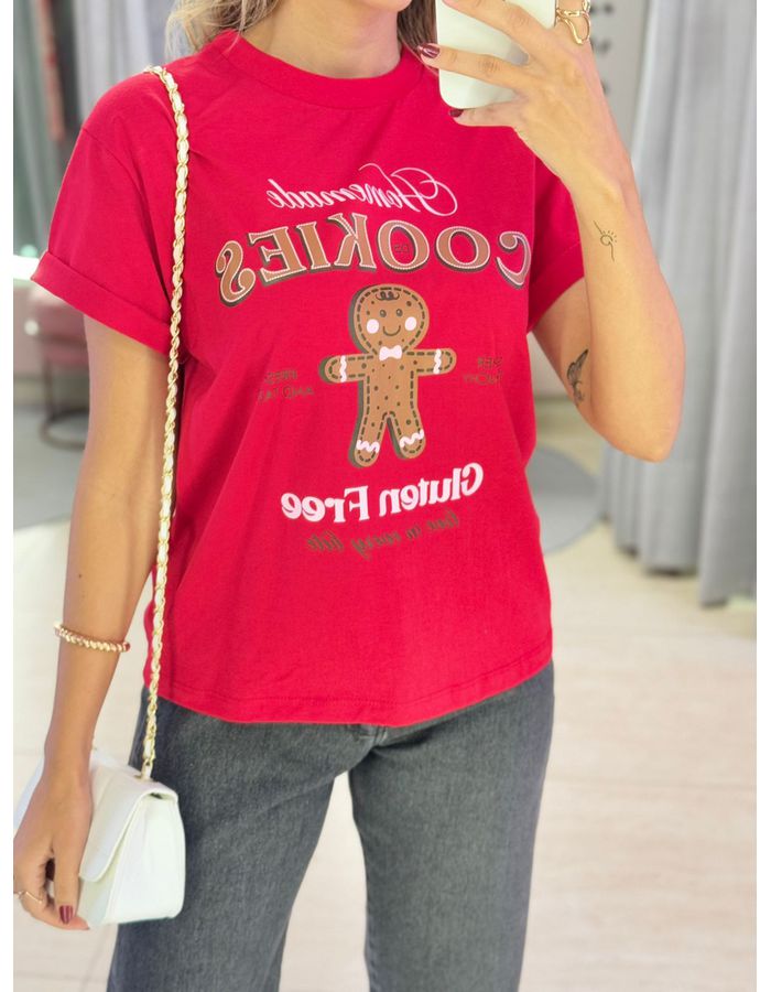 T-SHIRT COOKIES VERMELHO - MOOD STORE