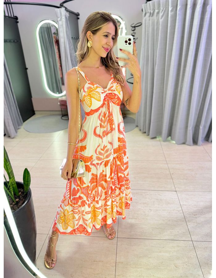 VESTIDO MIDI AJUSTE BUSTO... - MOOD STORE