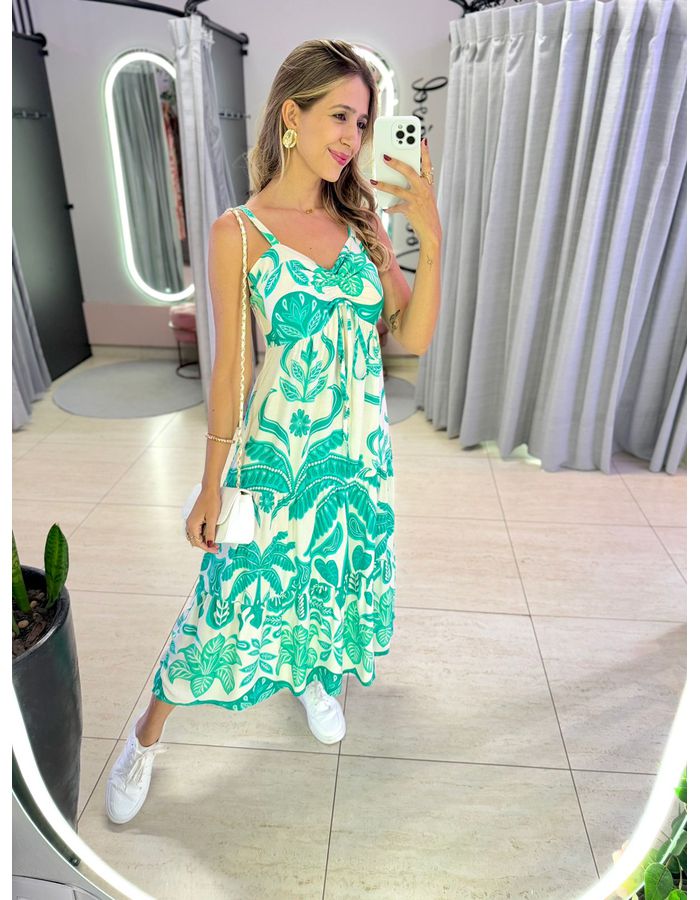 VESTIDO MIDI AJUSTE BUSTO... - MOOD STORE