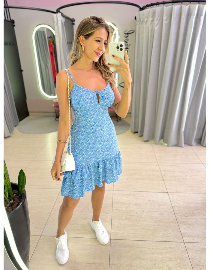 VESTIDO CURTO LIZ AZUL - MOOD STORE