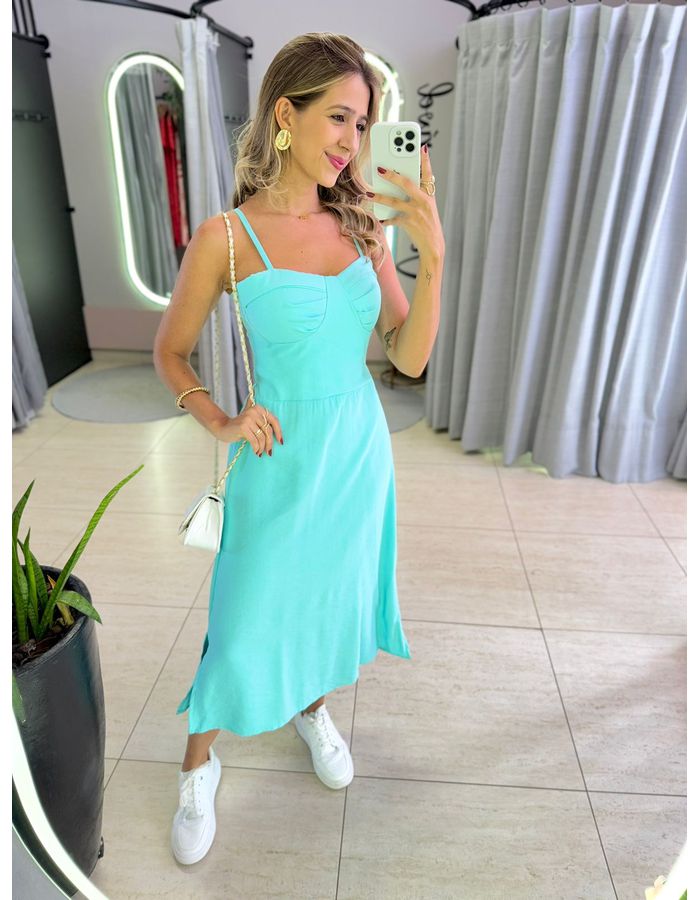 VESTIDO EDUARDA AZUL - MOOD STORE