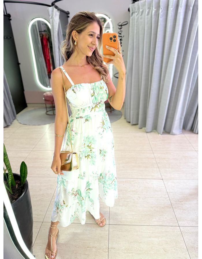 VESTIDO MIDI MILENE OFF/V... - MOOD STORE