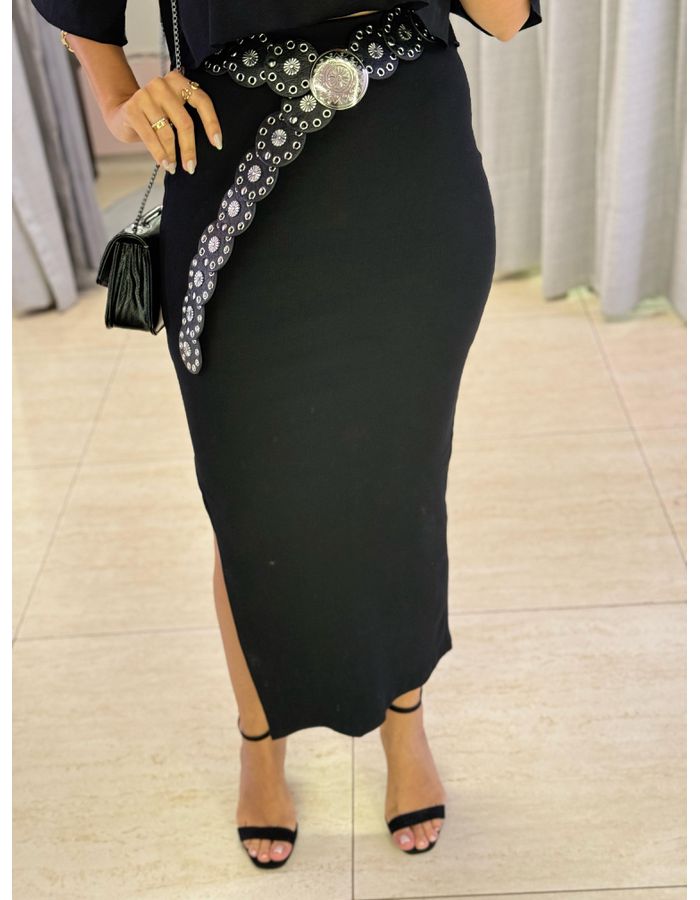 SAIA CANELADA LUIZA PRETO - MOOD STORE