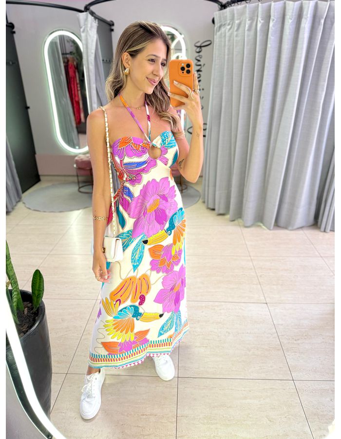 VESTIDO AURORA OFF/LAVAND - MOOD STORE