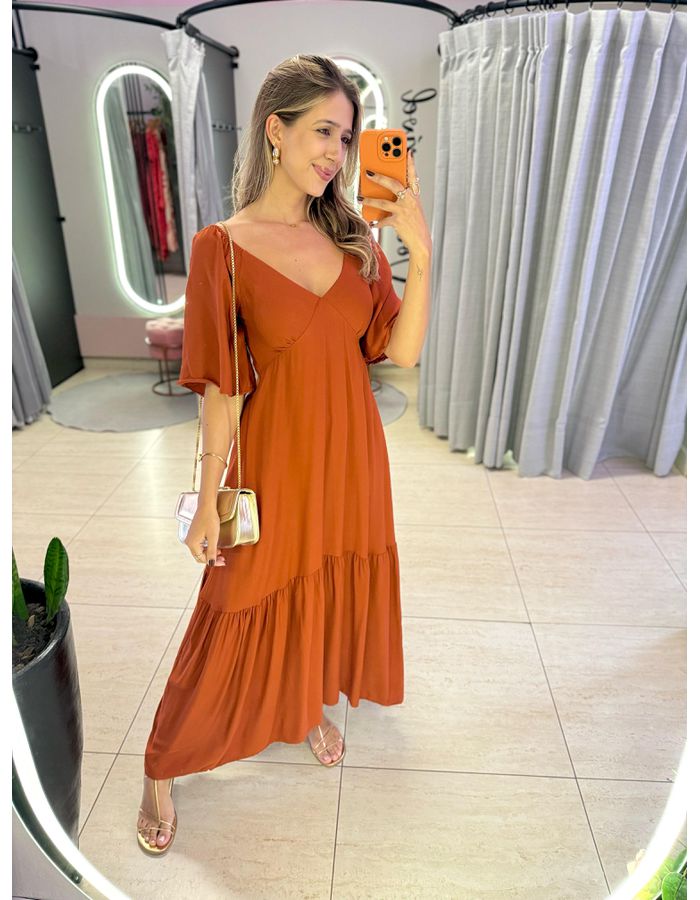 VESTIDO ALICIA TERRA COTA - MOOD STORE