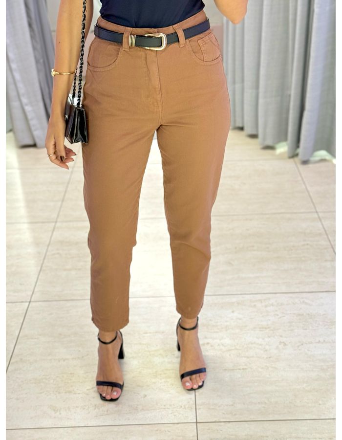 CALÇA MOM MARROM MARROM - MOOD STORE