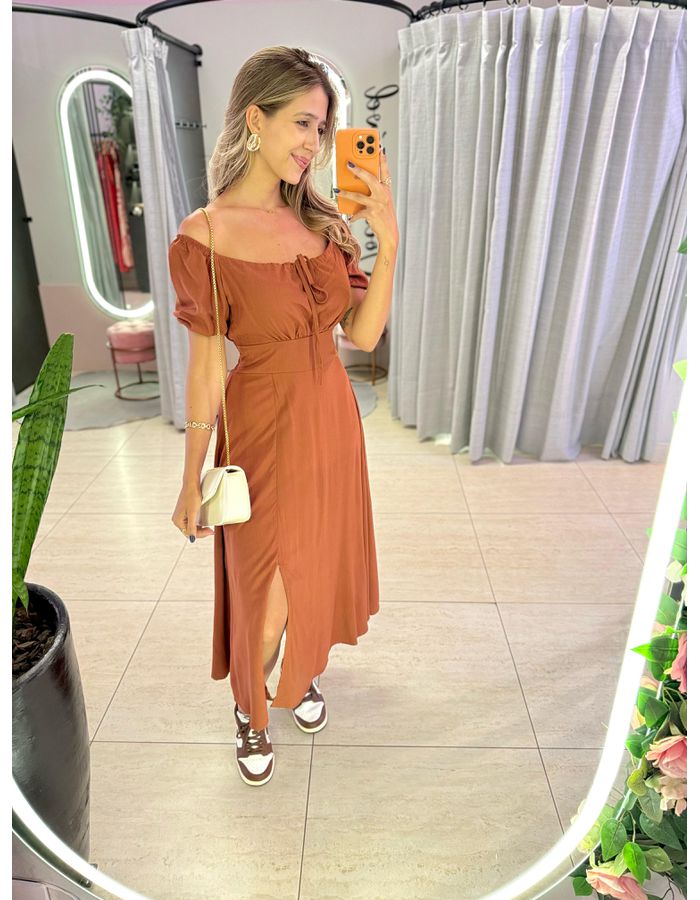VESTIDO MIDI VIOLETA MARR... - MOOD STORE
