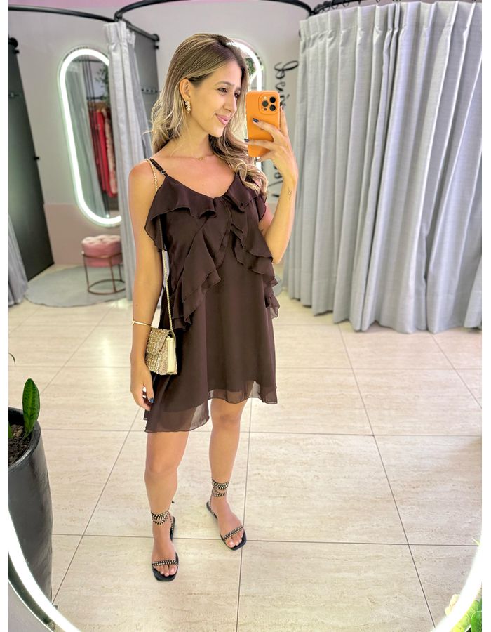 VESTIDO NAILA MARROM - MOOD STORE