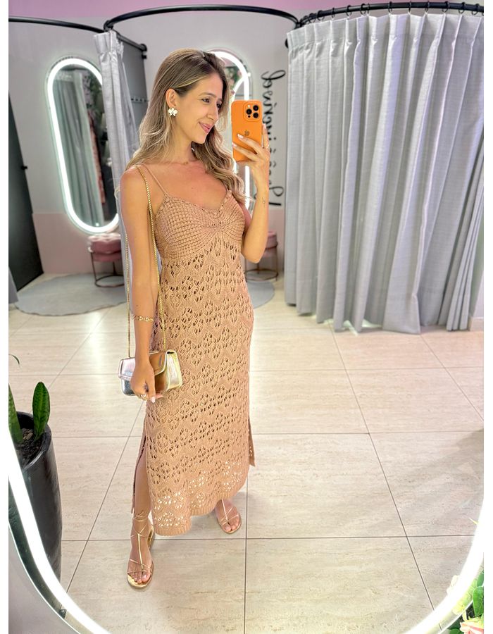 VESTIDO TRICOT TAINA NUDE - MOOD STORE
