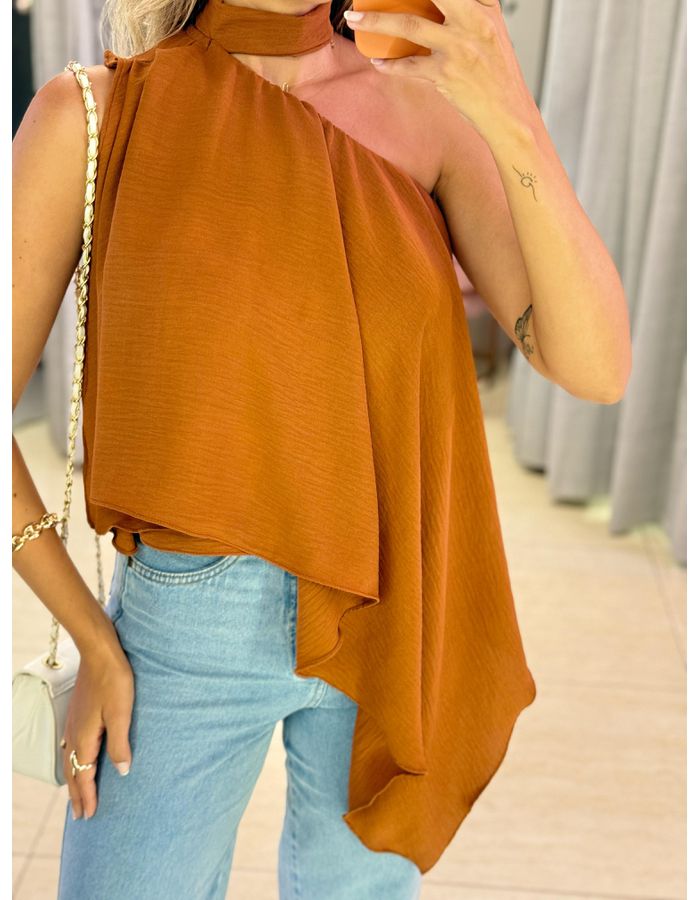 BLUSA ASSIMÉTRICA ISA MAR... - MOOD STORE